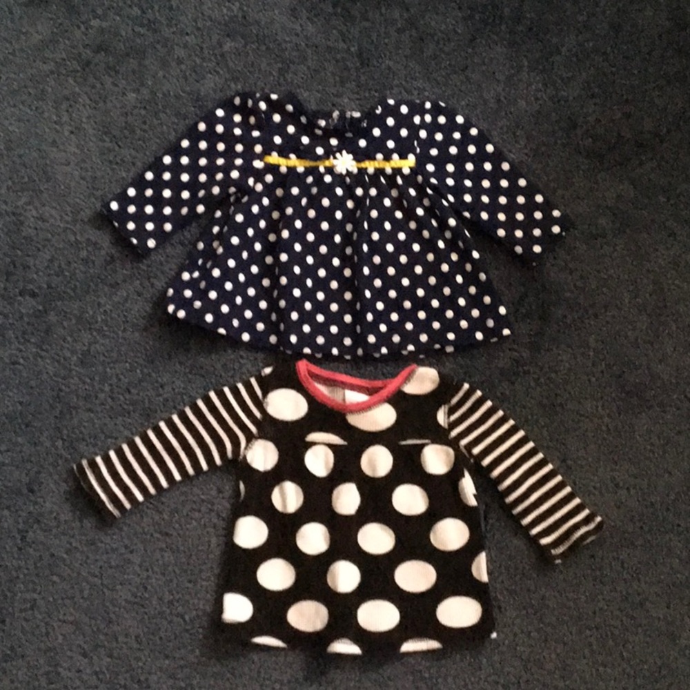 Two adorable tops for a baby girl